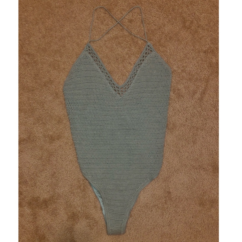 Women’s XL Forever 21 crochet sage swimsuit